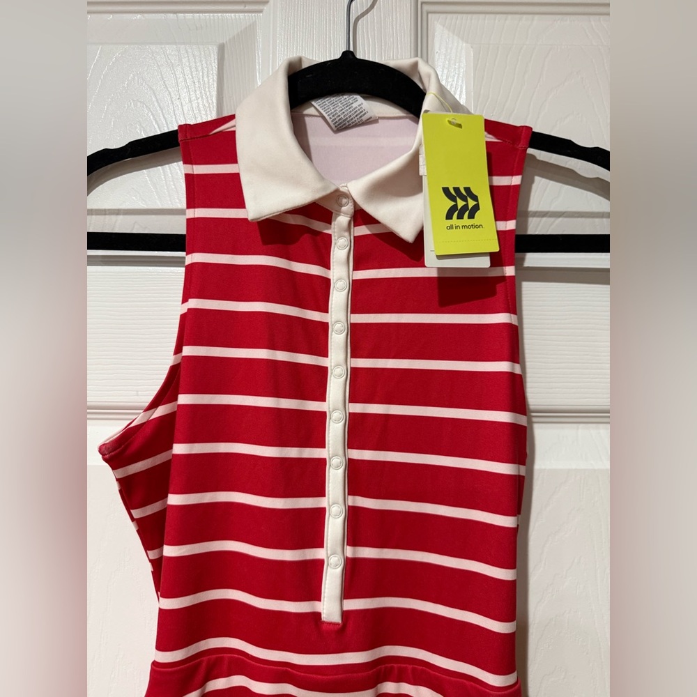 All In Motion - Women's Knit Polo Active Dress - All In Motion Red Red XS NWT - Picture 4 of 9